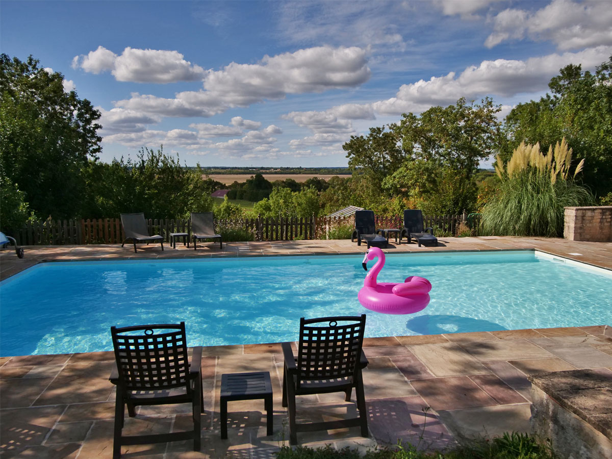 A Pool with a =view at Maison Lairoux Holiday Cottages