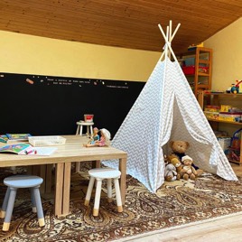 Games room with toys for young children