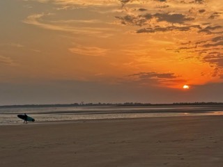 Sunset on the beach at La Faute sur Mer