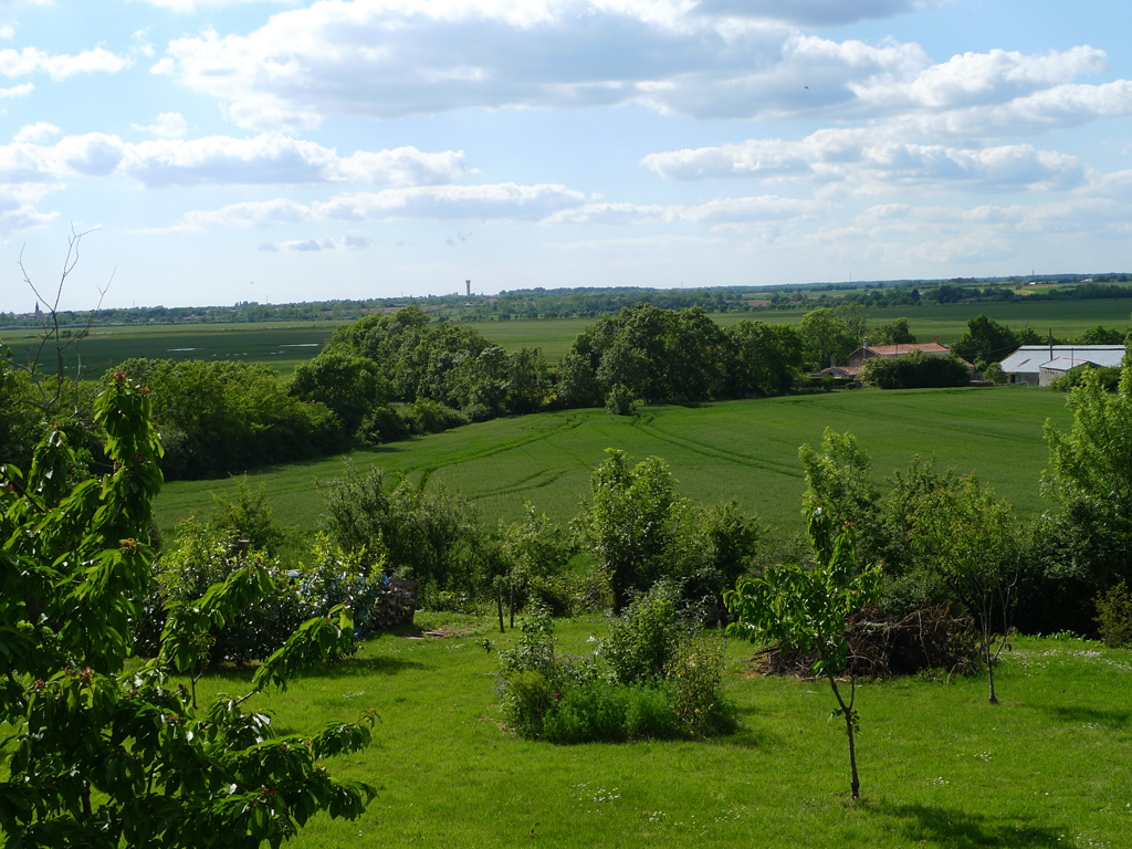 The Views of the Wetlands Valley from the garden at Maison Lairoux Holiday Homes