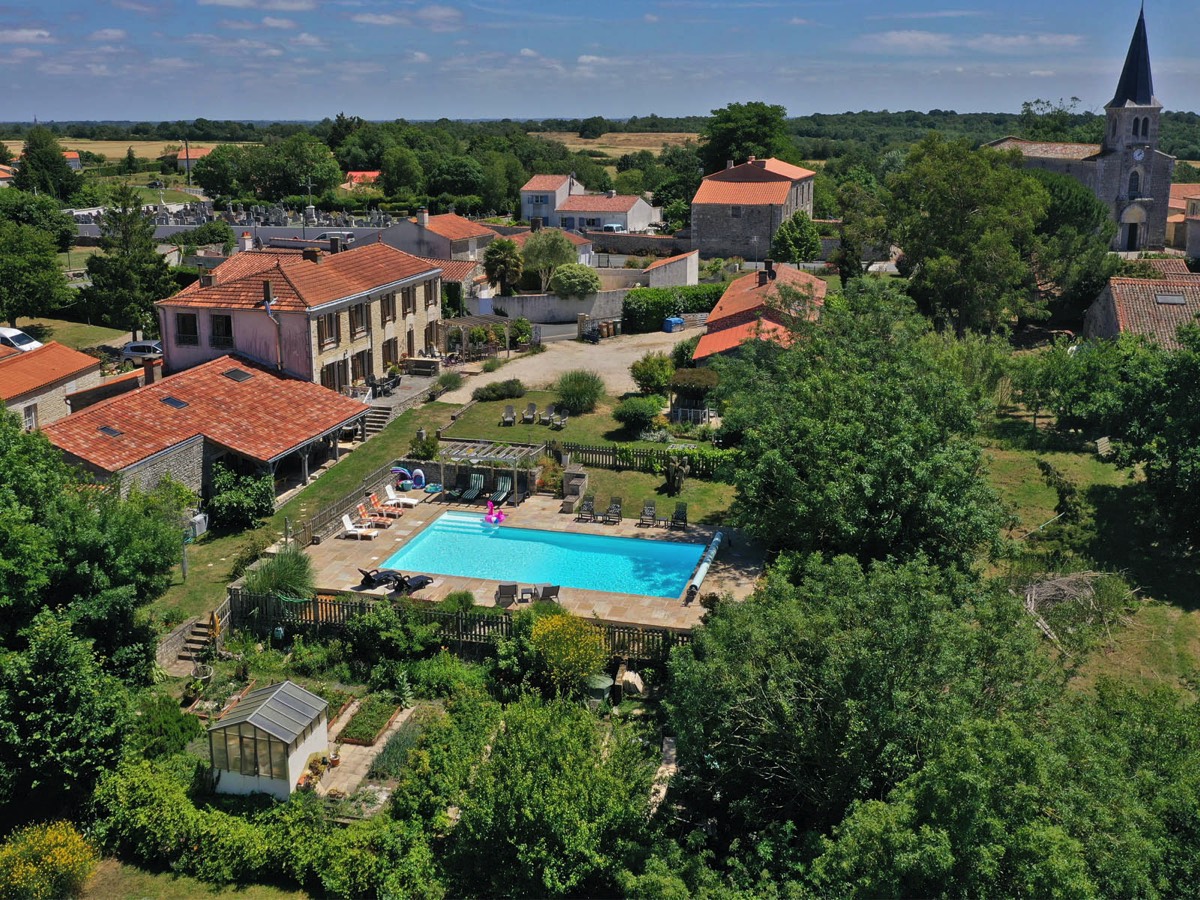 Aerial View of Maison Lairoux Holiday Cottages