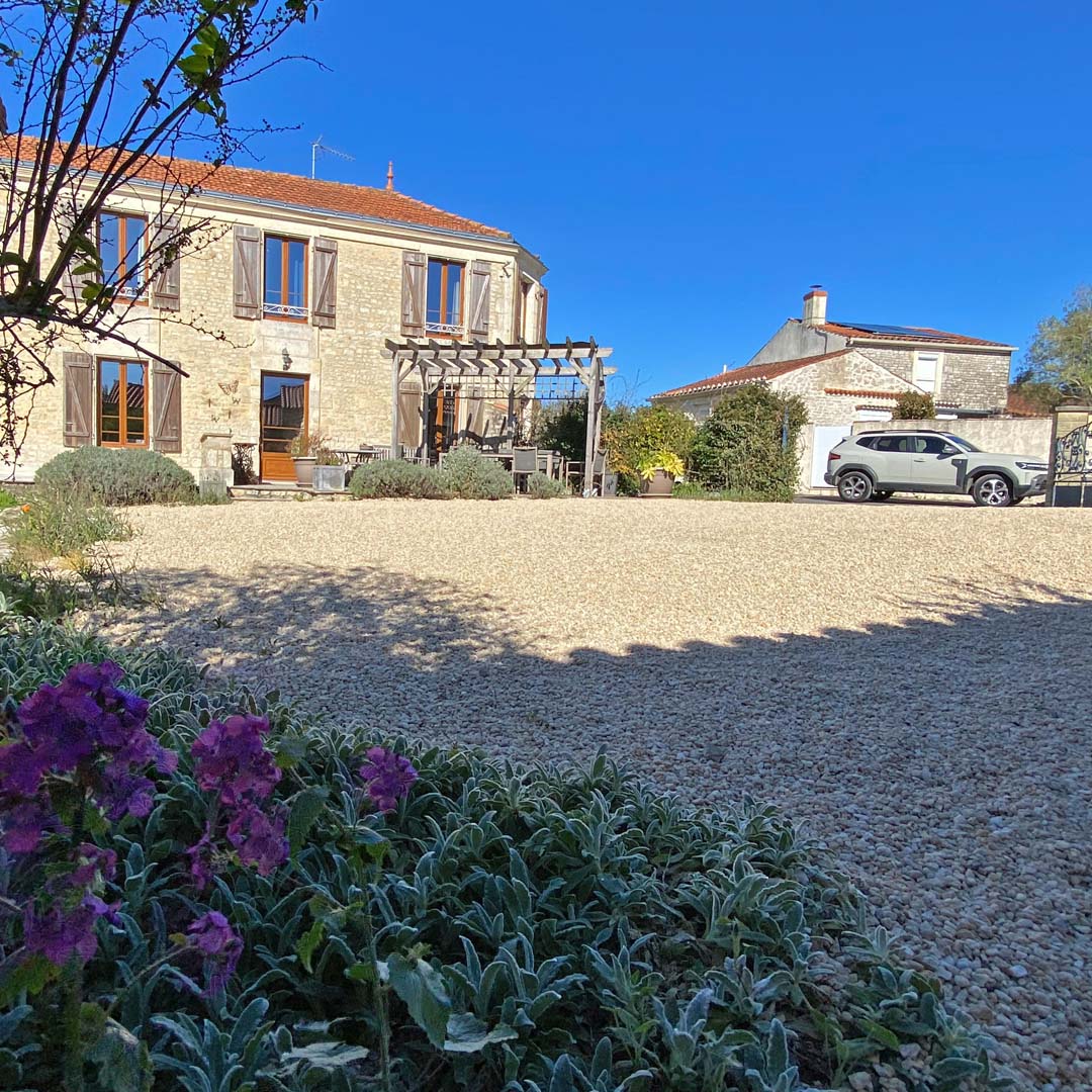 The finished courtyard at Maison Lairoux