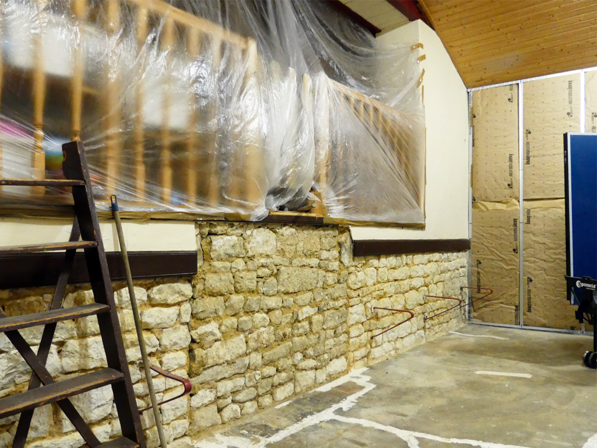 Staone Wall renovations at Maison Lairoux