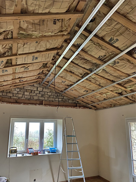 Roof Insulation at L Ecurie Holiday Cottage 